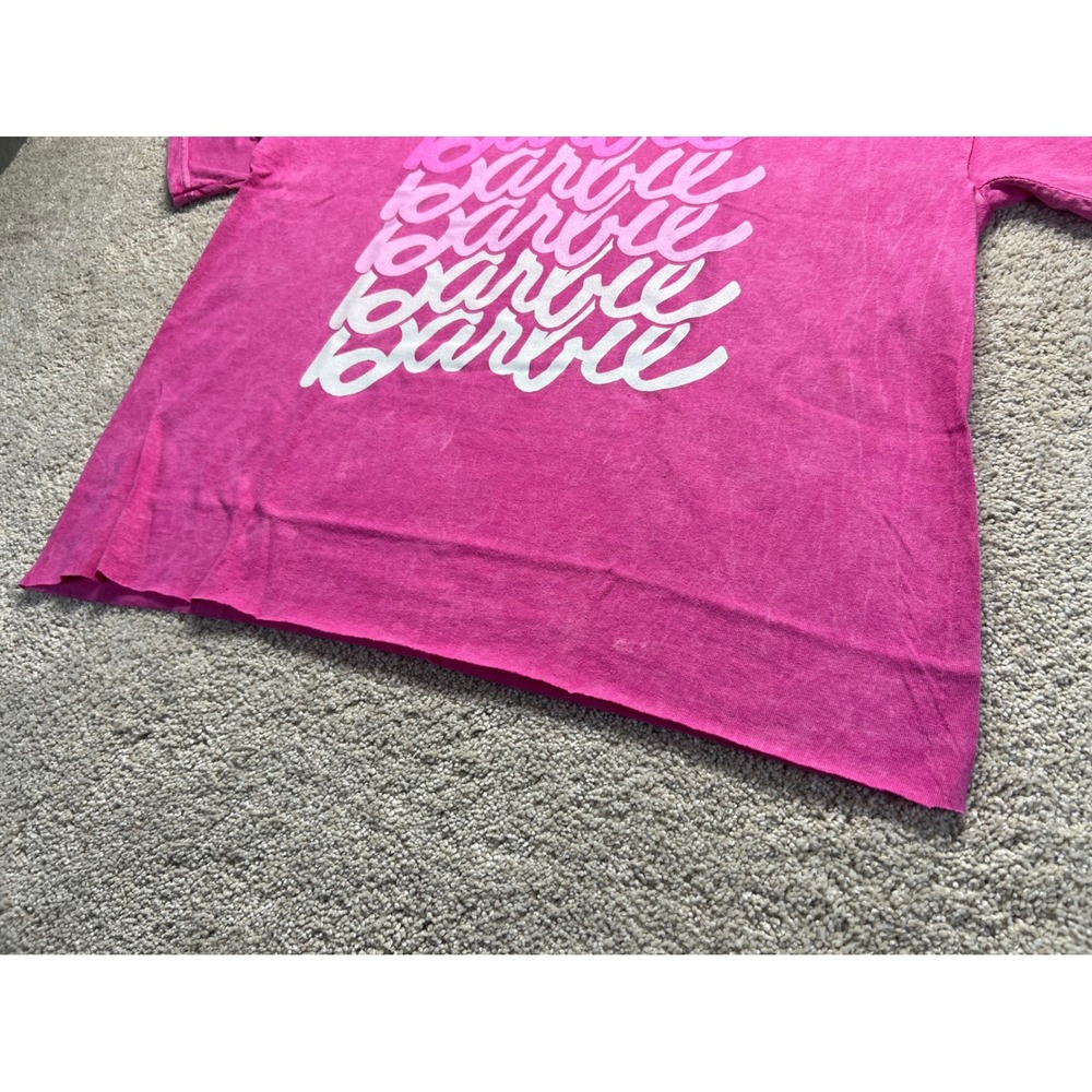 Barbie Pink Acid‎ Wash Graphic T Shirt Women's Size Large Barbiecore Retro - Picture 6 of 10